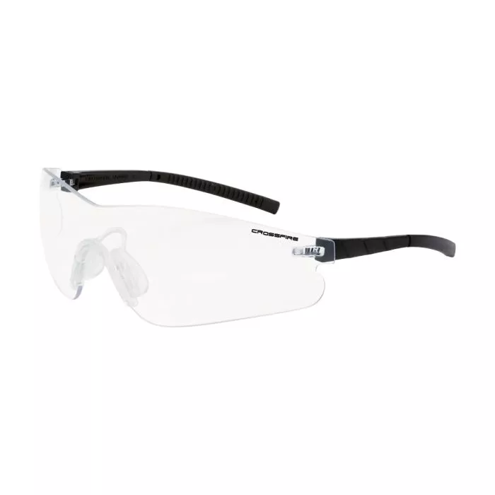 Crossfire Blade Performance Safety Eyewear - Black Frame - Clear Anti-Fog Lens