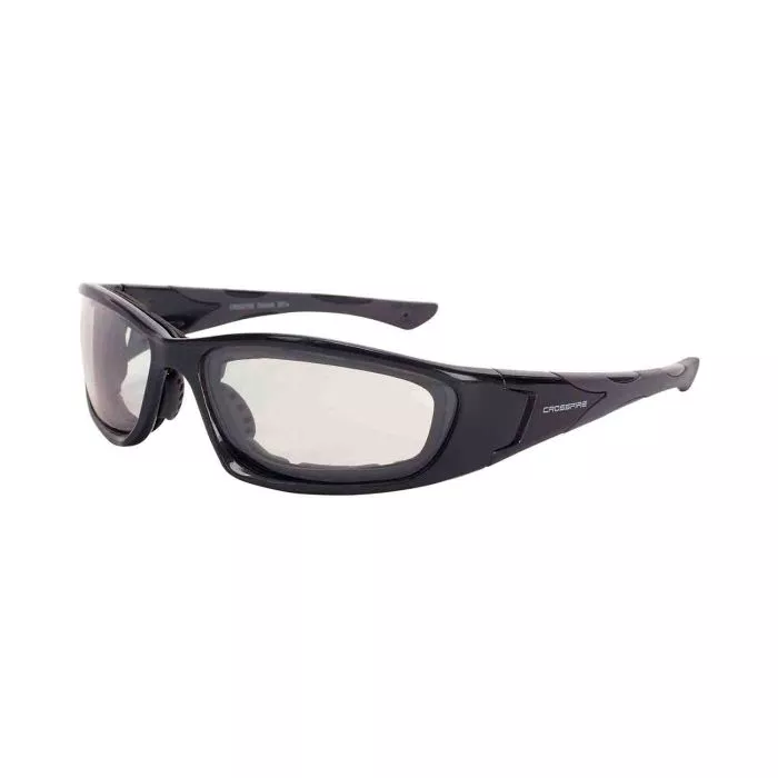 Crossfire MP7 Foam Lined Safety Eyewear - Shiny Pearl Gray Frame - Indoor/Outdoor Anti-Fog Lens