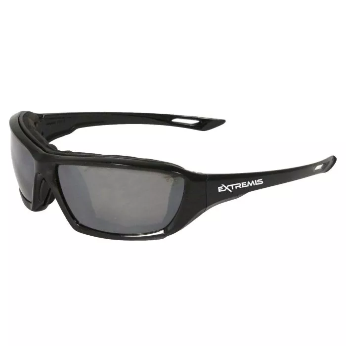 Radians Extremis® Safety Eyewear - Black Frame - Silver Mirror Anti-Fog Lens