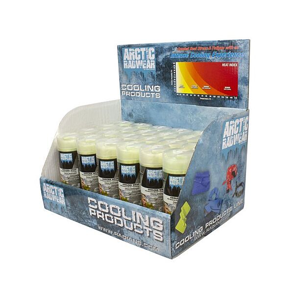 Radians Arctic Radwear® Cooling Wrap Counter Display - 24 Lime