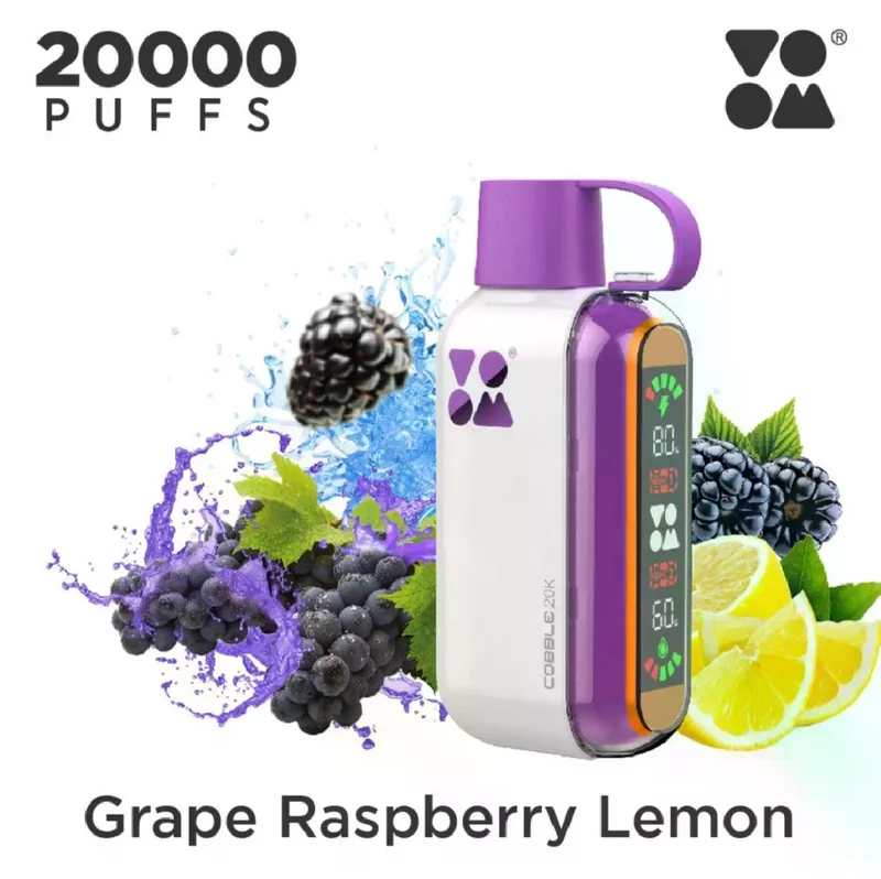 Voom 20K Grape Raspberry Lemon Disposable Vape Original - Hachi Tobacco Dubai UAE