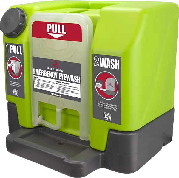 Radians 12 Gallon Emergency Eyewash Station - English