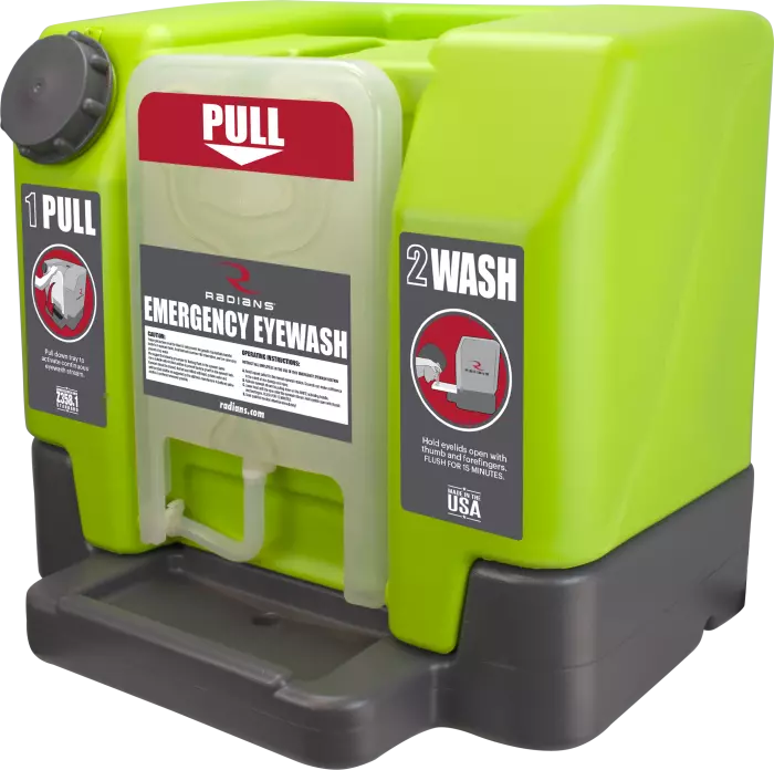 Radians 12 Gallon Emergency Eyewash Station - English