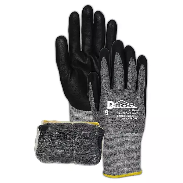 Magid D-ROC GPD583 18-Gauge Hyperon® Blend Foam Nitrile Palm - Cut Level 3 (Shrink-Wrapped)
