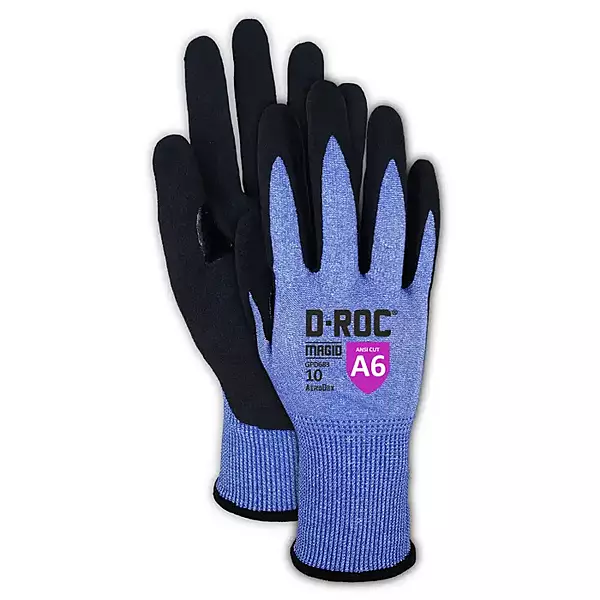 Magid® D-ROC® AeroDex® 18-Gauge Extremely Lightweight VersaTek Grip™ Palm Coated Work Glove – Cut Level A6
