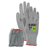 Magid D-ROC GPD514 Hyperon® Polyurethane Palm Coated Gloves - Cut Level A4 (Shrink-Wrapped)