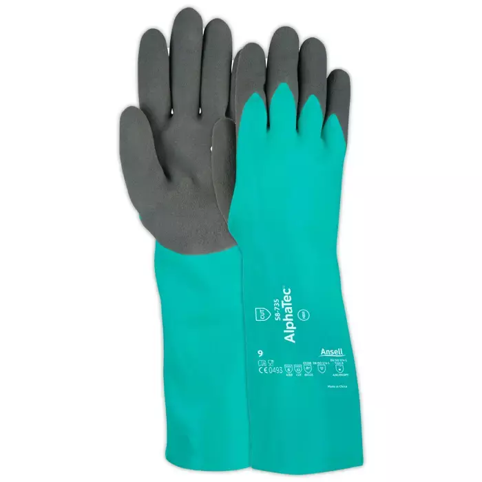 Ansell AlphaTec 58-735 Gloves with INTERCEPT Liner and ANSELL GRIP Technology Palm - Cut Level 3