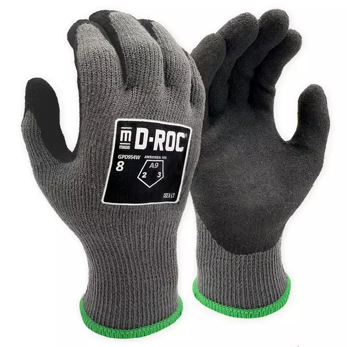 Magid® 10-Gauge Hyperon® Sandy Latex Coated Touchscreen Work Gloves with Insulcore® Fleece Liner — ANSI Cut Level A9