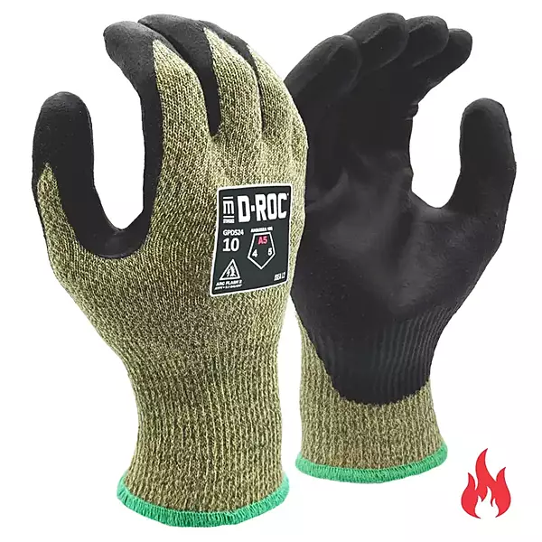 Magid® 13-Gauge Aramid Foam Neoprene Palm Coated Work Gloves — ANSI Cut Level A5