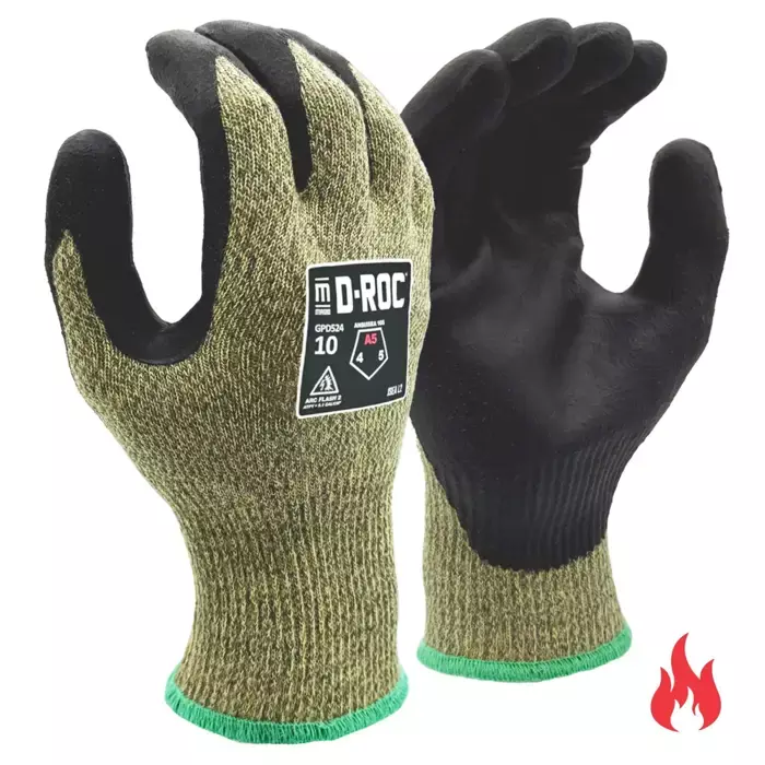 Magid® 13-Gauge Aramid Foam Neoprene Palm Coated Work Gloves — ANSI Cut Level A5