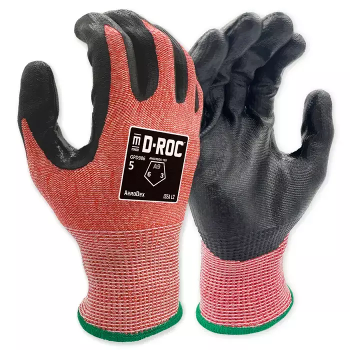 Magid® D-ROC® AeroDex® Flat Nitrile Palm Coated Touchscreen Gloves – ANSI Cut Level A9