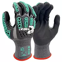 Magid® T-REX® 21G MAX Level 2 Impact Glove with Foam Nitrile Palm Coating and Touchscreen Compatibility — ANSI Cut Level A6