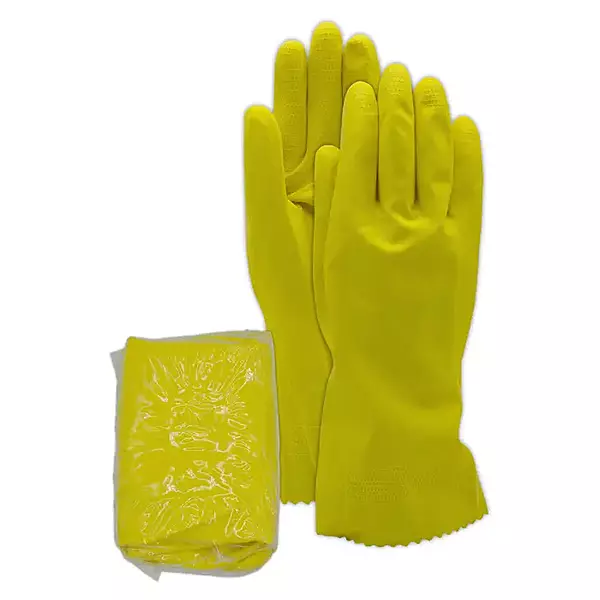 Magid ComfortFlex 620 18 Mil Flock-Lined Latex Gloves w/Pinked Cuff (Bifold and Shrink-Wrapped for Vending Purposes)