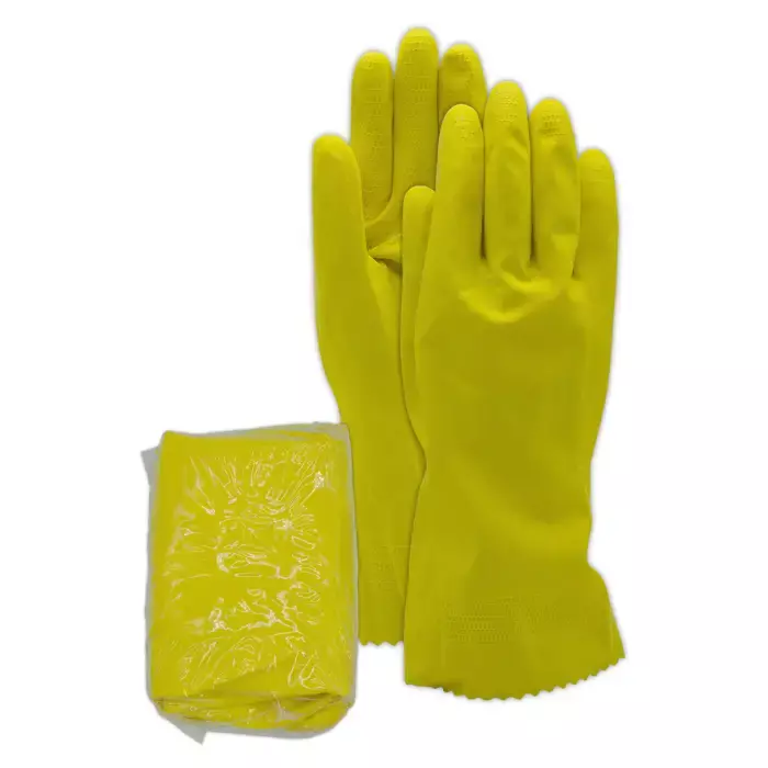 Magid ComfortFlex 620 18 Mil Flock-Lined Latex Gloves w/Pinked Cuff (Bifold and Shrink-Wrapped for Vending Purposes)