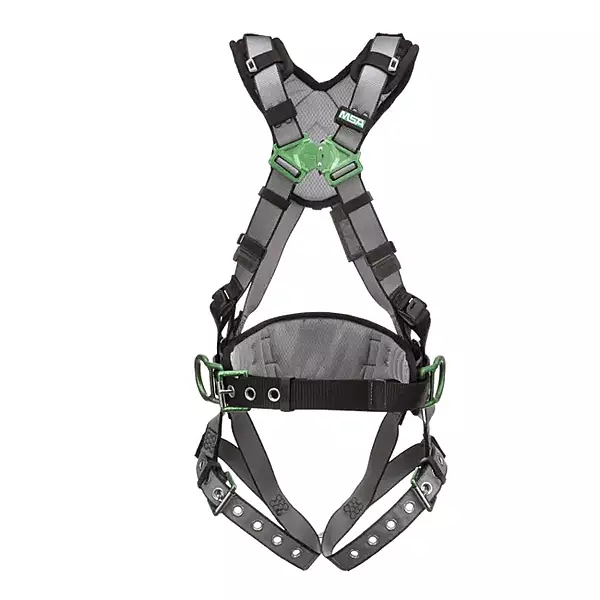 MSA V-Fit Construction Harness with Back and Hip D-Rings