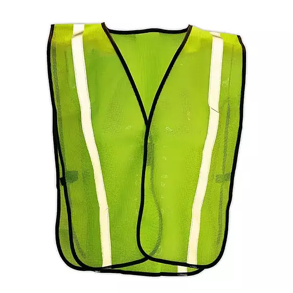 Magid CRV1430 Polyester Yellow Mesh Safety Vest With Silver Reflective Tape