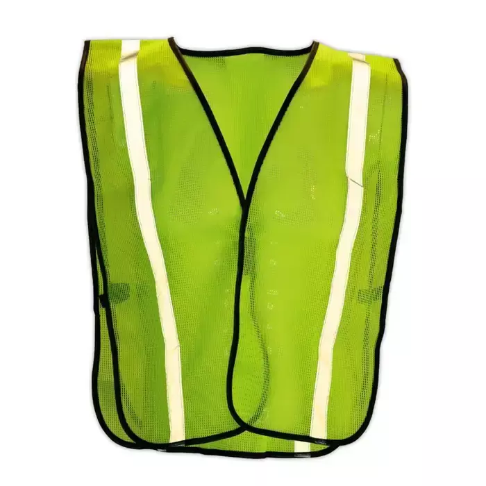 Magid CRV1430 Polyester Yellow Mesh Safety Vest With Silver Reflective Tape