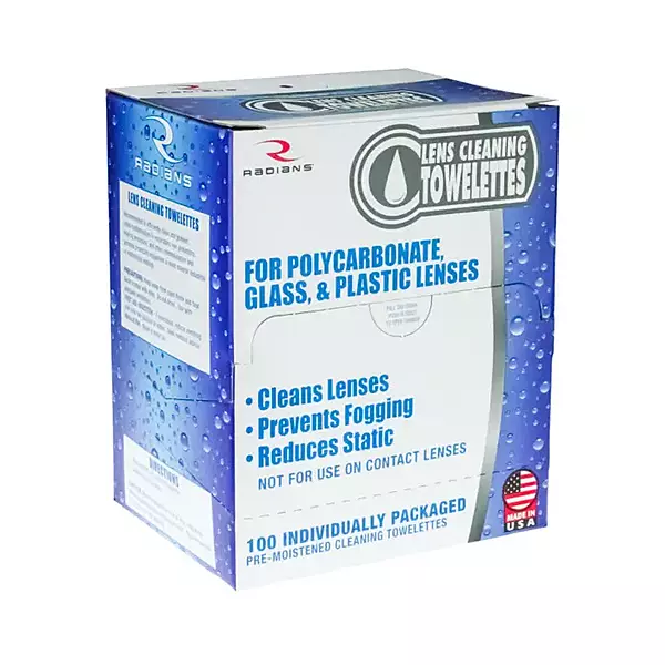 Radians Lens Cleaning Towelettes, 100/DP