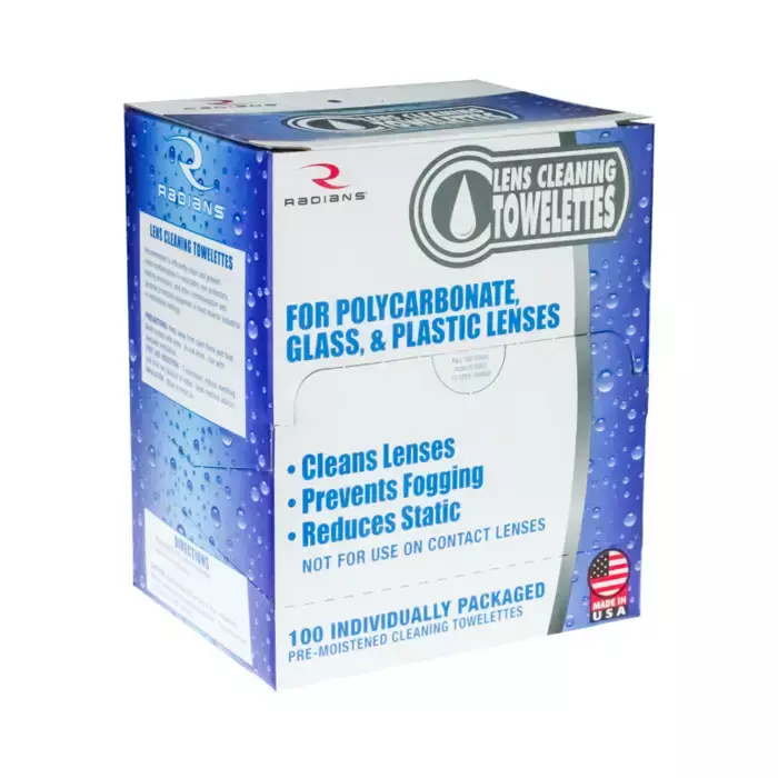 Radians Lens Cleaning Towelettes, 100/DP