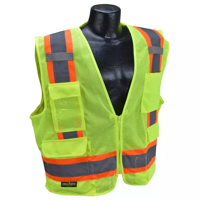 Radians SV6 Two Tone Surveyor Type R Class 2 Hi Viz Green Mesh Safety Vest