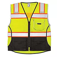 Kishigo 1515 Black Series Black Bottom Safety Vest