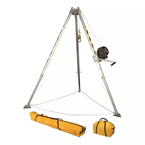 Falltech 7507 Tripod Kit With Tripod, Winch, Leg Bracket, and Storage Bags