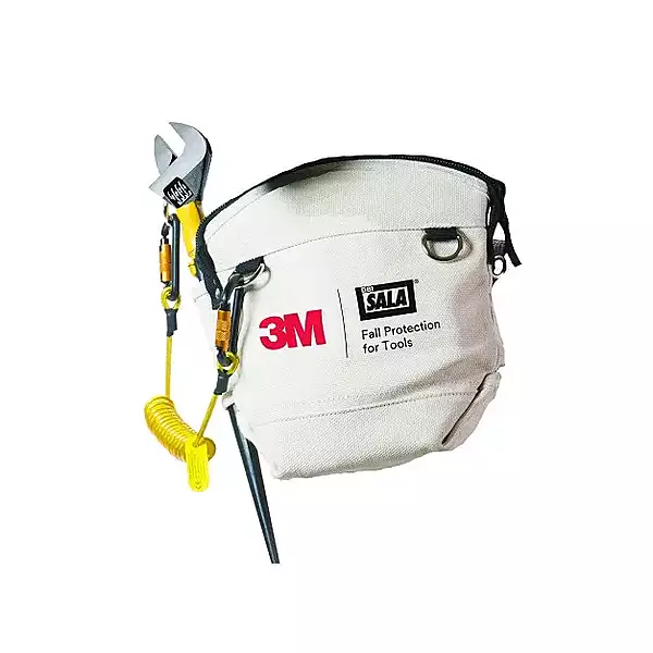 3M DBI-SALA 1500130 White Utility Pouch with Zipper