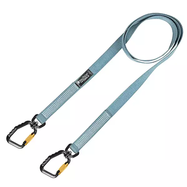FallTech 5340B 40 lb. Premium Tool Tether with Non-Stretch Web and Dual Swivel Aluminum Carabiners - 78"
