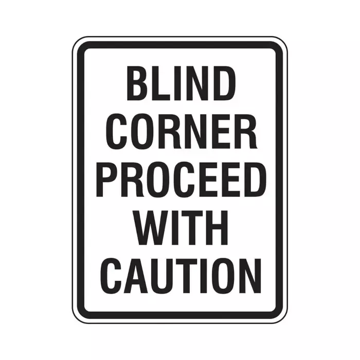 Accuform FRR303RA "BLIND CORNER PROCEED WITH CAUTION" Facility Traffic Sign