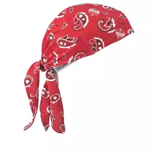 Ergodyne Chill-Its 6615 Red Western High-Performance Dew Rag