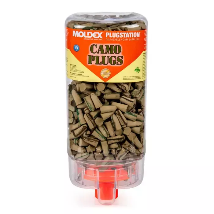 Moldex Camo Plugs® PlugStation® 6648 Disposable Foam Earplug Dispenser, NRR 33 dB, 500/Dispenser