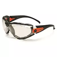 Delta Plus GG-40C-AF Anti-Fog Foam-Lined Clear Safety Glasses with Adjustable Temples