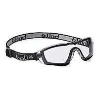 Bolle Cobra 40091 Black/Gray Frame With Clear Anti-Scratch Anti-Fog Safety Glasses with Strap and Foam