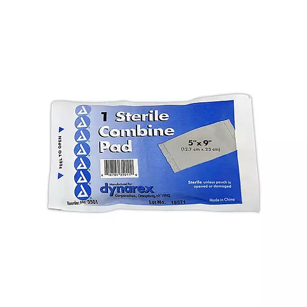 Medique 89801 5" x 9" Sterile Combine Pad