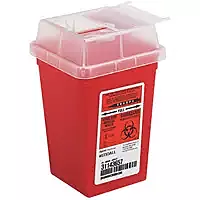 Kendall K8900SA Sharps Container - 1 quart red