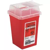 Kendall K8900SA Sharps Container - 1 quart red