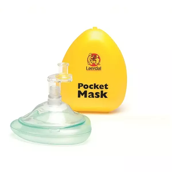 Laerdal 82001933 CPR Pocket Mask in Yellow Hard Case