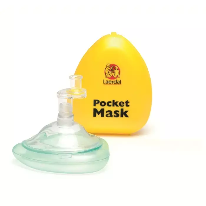 Laerdal 82001933 CPR Pocket Mask in Yellow Hard Case