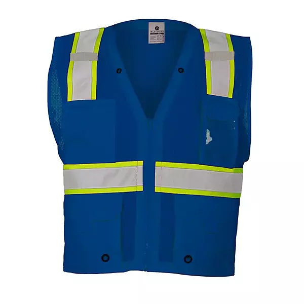 ML Kishigo B102 Enhanced Visibility Multi-pocket Mesh Blue Vest
