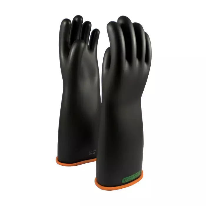 PIP NOVAX 155-3-18 Black/Orange 18" Class 3 Rubber Insulating Glove with Straight Cuff