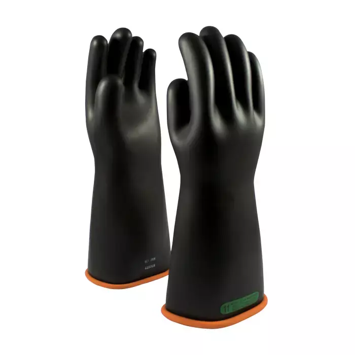 PIP NOVAX 155-3-16 Black/Orange 16" Class 3 Rubber Insulating Glove with Straight Cuff