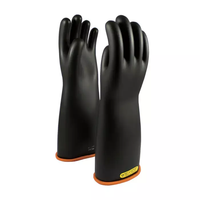 PIP NOVAX 155-2-18 Black/Orange 18" Class 2 Rubber Insulating Glove with Straight Cuff