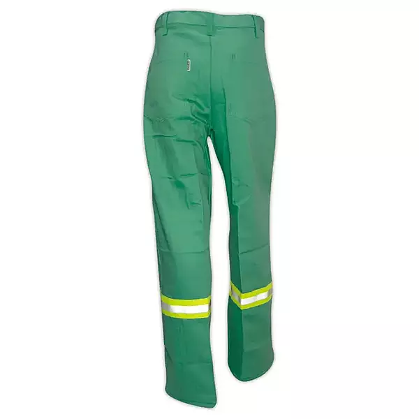 Magid 1531RFH Green Relaxed Fit Fire Resistant Pants With Concealed Snap Closure