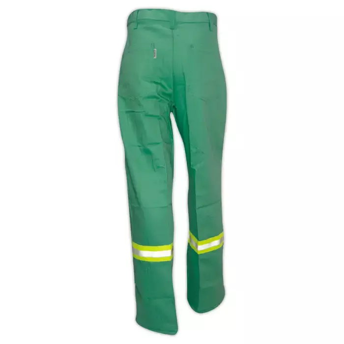 Magid 1531RFH Green Relaxed Fit Fire Resistant Pants With Concealed Snap Closure