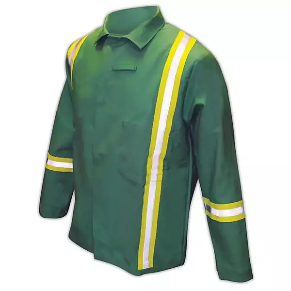 Magid IND2530HV Arc-Rated 12 oz. 100% FR Cotton Jacket with Hi-Viz Stripes