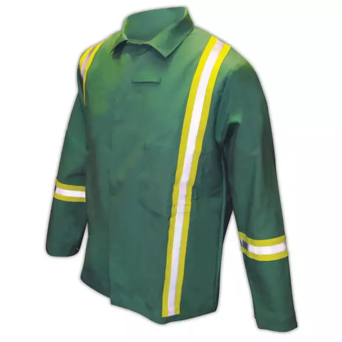 Magid IND2530HV Arc-Rated 12 oz. 100% FR Cotton Jacket with Hi-Viz Stripes