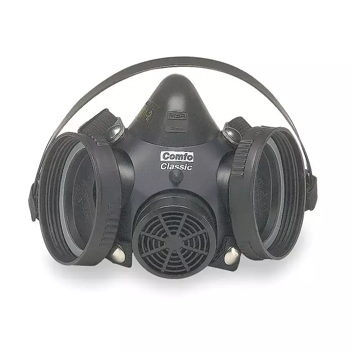 MSA Comfo Classic® Half Facepiece Hycar Reusable Respirator with Cradle Headband, Without Filters