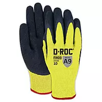 Magid® D-ROC® 13-Gauge Hi-Vis Non-Marring Crinkle Latex Coated Cut Resistant Work Glove - Cut Level A9