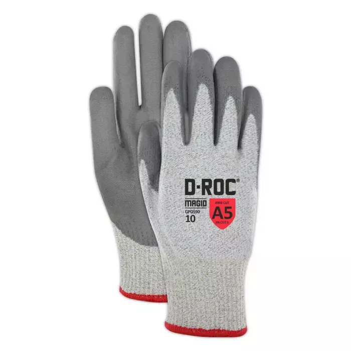Magid® 10-Gauge Hyperon® Polyurethane Palm Coated Work Gloves — ANSI Cut Level A5