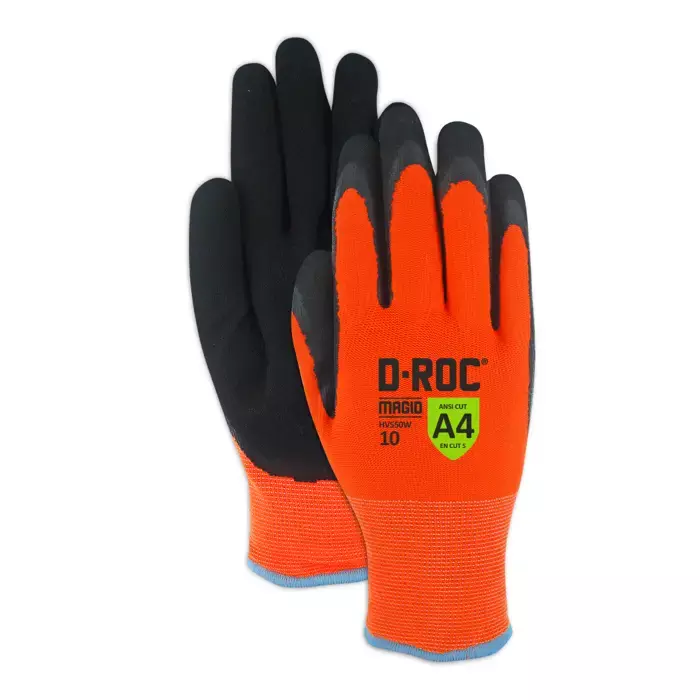 Magid® Polyester Thermal Coated Waterproof Work Gloves — ANSI Cut Level A4